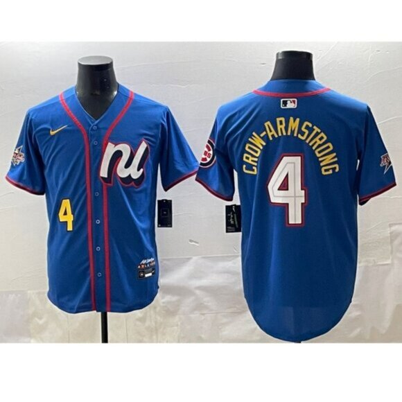 Mens Youths Kids Pete Crow-Armstrong Jersey Blue Stitched 2025 All Star - Picture 1 of 1